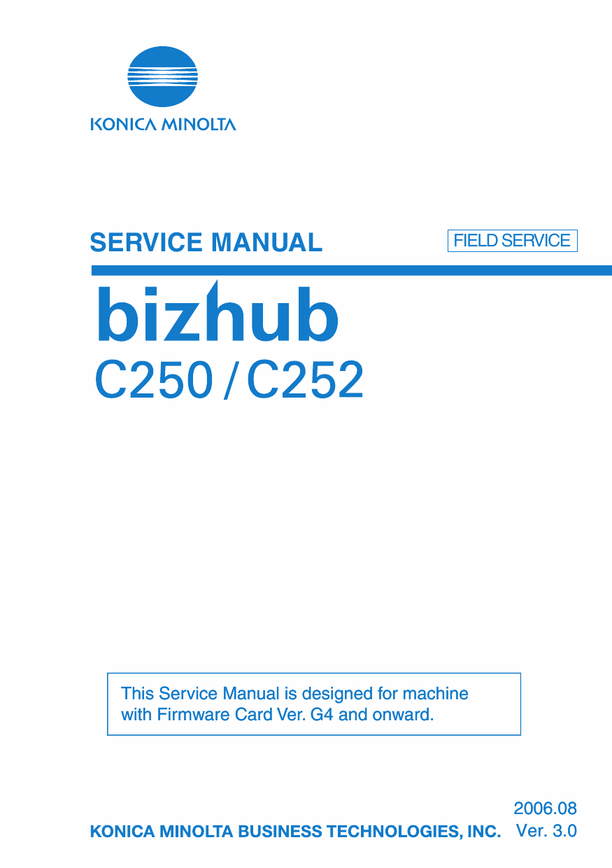 Konica-Minolta bizhub C250 C252 FIELD-SERVICE Service Manual-1